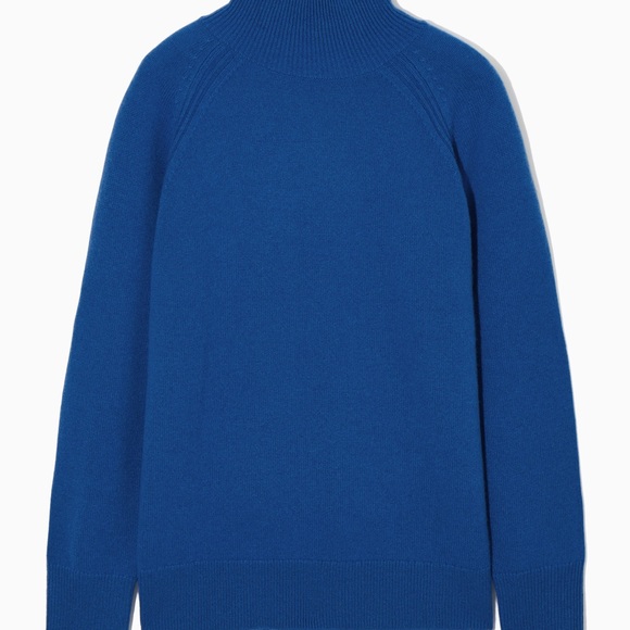 COS Blue Cashmere Turtleneck Sweater Size XS - Picture 1 of 8
